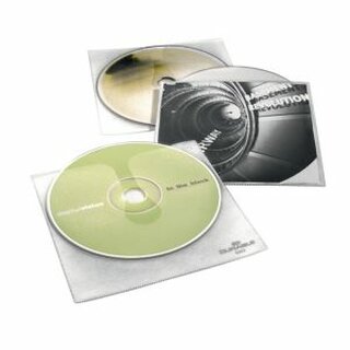 CD/DVD-Hlle Durable 5202, fr 1 CD/DVD, mit Schutzvlies, transparent, 10 Stck
