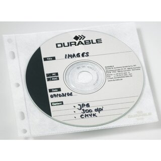 CD-Hülle, zum Abheften, PP, für: 1CD, farbl., tr