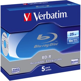 Blu-ray Disc™, Jewelc., einmalbeschreibb., 25 GB, 6x