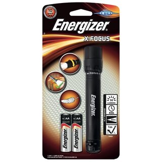 Taschenlampe Energizer X-Focus, LED, 2x LR06/AA, 50 Lumen, schwarz