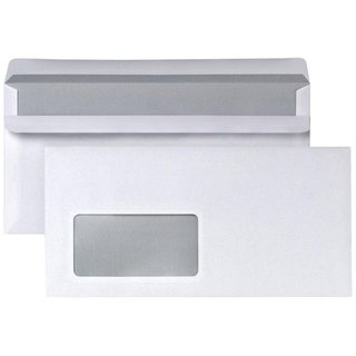 Briefumschlag, m.Fe., sk, DL, 220x110mm, weiß