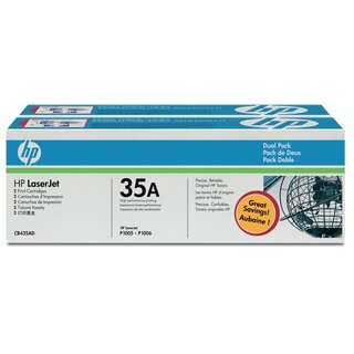Toner HP CB435AD, Reichweite: 1.500 Seiten, schwarz, 2 Stück