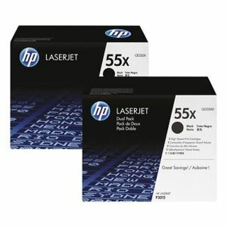 Toner HP CE255XD, Reichweite: 12.500 Seiten, schwarz, 2 Stck