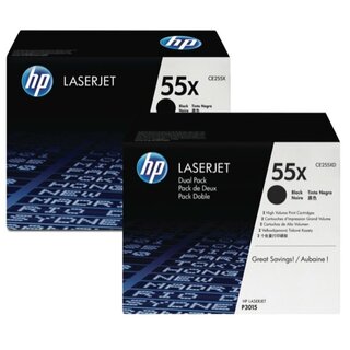 Toner HP CE255XD, Reichweite: 12.500 Seiten, schwarz, 2 Stck