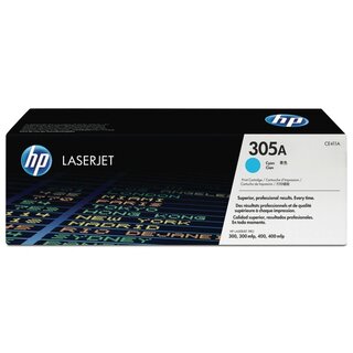 Toner HP CE411A, Reichweite: 2.600 Seiten, cyan