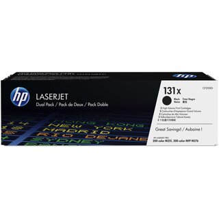 Toner HP CF210XD, Reichweite: 2.400 Seiten, schwarz, Packung mit 2 Stck