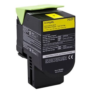 Rckgabetoner Lexmark 70C20Y0, Reichweite: 1.000 Seiten, gelb