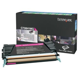 Toner Lexmark C736H1MG, Reichweite: 10.000 Seiten, magenta