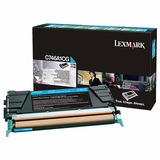 Toner Lexmark C746A1CG, Reichweite: 7.000 Seiten, cyan