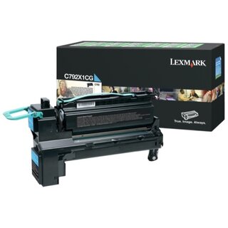 Rckgabetoner Lexmark C792X1CG, Reichweite: 20.000 Seiten, cyan