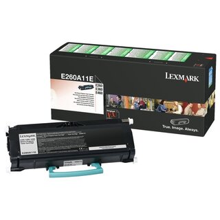 Toner Lexmark E260A11E, Reichweite: 3.500 Seiten, schwarz