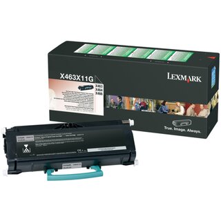 Toner Lexmark X463X11G, Reichweite: 15.000 Seiten, schwarz