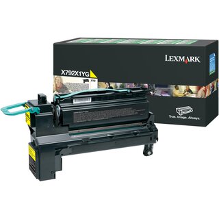 Tonerkasette Lexmark X792X1YG, Reichweite: 20.000 Seiten, gelb