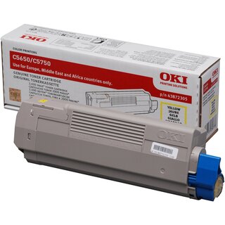 Toner Oki 43872305, Reichweite: 2.000 Seiten, gelb