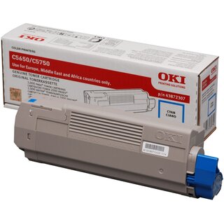 Toner Oki 43872307, Reichweite: 2.000 Seiten, cyan