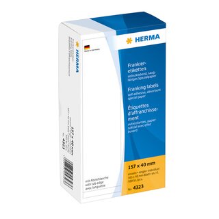 Frankier-Etiketten Herma 4323, 157 x 40mm (LxB), wei, 500 Stck