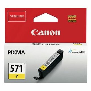 Tintenpatrone Canon 0388C001 - CLI-571Y, Reichweite: 376 Seiten, gelb