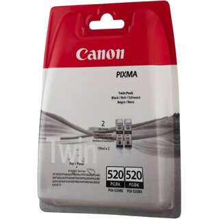 Tintenpatrone Canon 2932B012 - PGI-520BK, Inhalt: 21ml, schwarz, 2 Stck