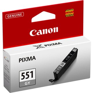 Tintenpatrone Canon 06512B001 - CLI-551GY, Reichweite: 780 Seiten, grau