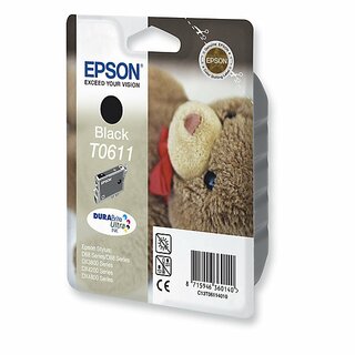 Tintenpatrone Epson T061140, Reichweite: 250 Seiten, schwarz