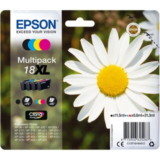 Tintenpatrone Epson T18164012, Reichweite: 450 Seiten, 4-farbig