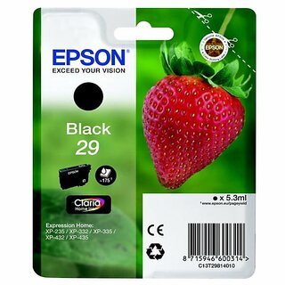 Tinte Epson C13T29814012 XP235, Inhalt: 5,3ml, Reichweite: 175 Seiten, schwarz