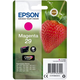 Tinte Epson C13T29834012 XP235, Inhalt: 3,2ml, Reichweite: 180 Seiten, magenta