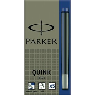 Tintenpatronen Parker S0116240 Quink Z44, Groraumpatronen, knigsblau, 5 Stck