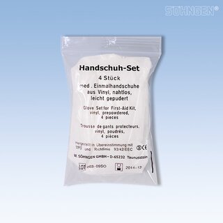 Handschuh-Set Söhngen 1010073, Vinyl, nahtlos, gepudert, 4 Stück