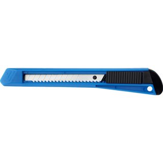 Cutter, Kunststoff, 9mm, Schiebearretierung, blau