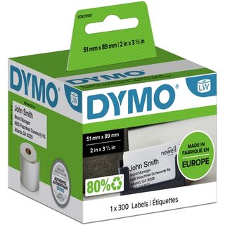 Namens-Etiketten Dymo S0929100, fr LabelWriter, 89 x 51mm, wei, 300 Stck