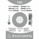 Karteikarten von Exacompta A7 kariert weiss 100 Stck