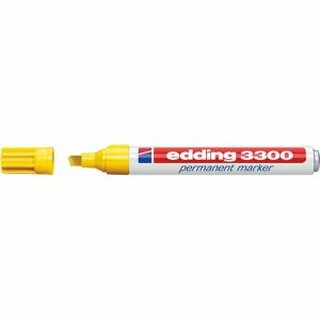edding Permanentmarker 3300 4-3300005, Keilspitze, 1-5mm, Schreibfarbe: gelb