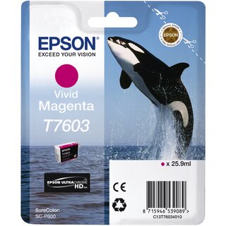 Tintenpatrone Epson T7603, Inhalt: 25,9ml, magenta