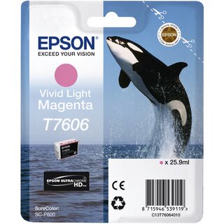 Tintenpatrone Epson T7606, Inhalt: 25,9ml, light magenta