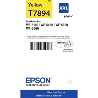 Tintenpatrone Epson T789440, Reichweite: 4.000 Seiten, gelb