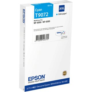 Tintenpatrone Epson C13T907240, Reichweite 7.000 Seiten, cyan