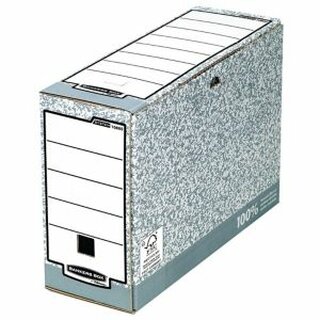 Archivboxsystem Fellowes 1080501 System, Mae: 10 x 26 x 31,5 cm, 10 Stck, grau