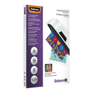 Laminiertaschen Fellowes 53023, A3, 80 Micron, 100 Stück
