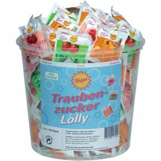Frigeo Traubenzucker Lolly, 100 Stück a 7,5 Gramm