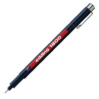 Fineliner edding 1800 Profipen 0.5, Strichstärke: 0,5mm, rot