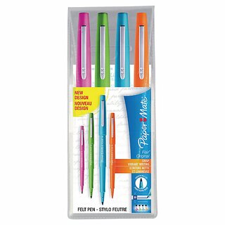 Faserschreiber Paper Mate S0901491 Flair, Strichstrke: extrafein, sort, 4 Stck