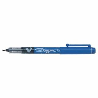 Faserschreiber V Sign Pen, mit Kappe, 0,6 mm, Schreibf.: blau