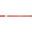 STABILO Faserschreiber Pen 68/40, Einweg, M / 1 mm, hellrot