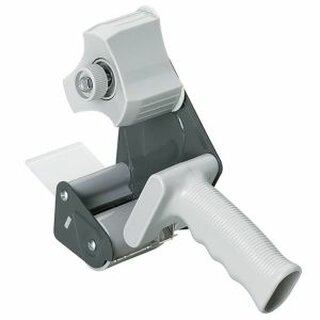 Packbandabroller, Handgerät, für Rollen bis 50 mm x 66 m, weiß/grau
