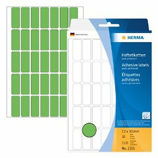 Haftetiketten Herma 2355 DP1, 12 x 30mm (LxB), grn, 1120 Stck