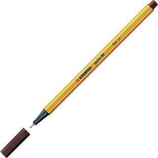 Fineliner Stabilo point 88/45, Strichstärke: 0,4mm, braun