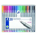 STAEDTLER Fineliner triplus 334 SB20, mit Kappe, 0,3 mm,...