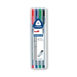 Fineliner Staedtler 334, Strichstrke: 0,3mm, sortiert, 4 Stck