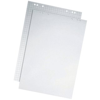 Flipchartblock, kariert/blanko, 65x100cm, 80 g/m², hf, weiß, 50 Blatt